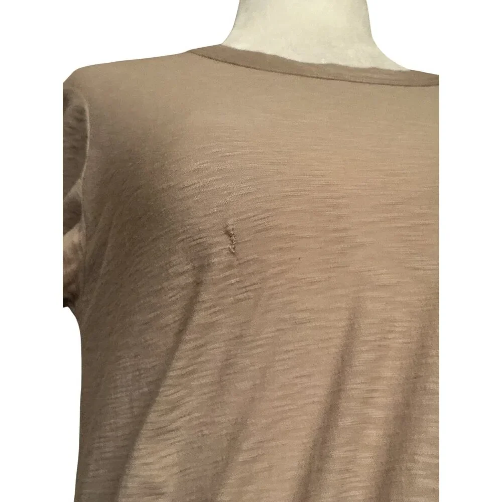 James Perse Sheer Slub Crew Neck Tee in Sand Dune Size 1 (XS/S) Womens - Picture 8 of 14